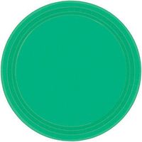 Amscan 69915.03 Round Dinner Plates, 10 1/2", Green