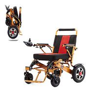 Chunse Electric Wheelchair, Lightweight and Foldable Frame Portable Transit Travel Chair Elderly and Handicapped Electric Mobility Scooter