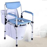 Commode Chair, Heavy-Duty Porta Potty for Adults, Toilet Safety Frame with Commode Bucket