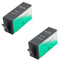Amsahr 564XLBK(CN684WN) Remanufactured Replacement HP Ink Cartridges for Select Printers/Faxes - 2 Pack, Black