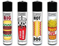 4 Clipper Food 1 Lighters Reusable Refillable Reflintable Collectible