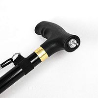 Owlike Portable Collapsible Lightweight Walking Cane with LED Flashlight,Folding Walking Stick for Men and Women with LED Light,Comfy T Handle for Arthritis Seniors Elderly