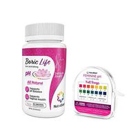 NutraBlast Boric Acid Suppositories 600mg (30 Count) w/Feminine pH Test Strips 1-14 (100 Tests Roll) | Monitor Vaginal Intimate Health & Prevent Infections | Accurate Women’s Acidity & Alkalinity Bal