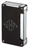 Personalized Zidane Black Matte Cigar Lighter with Built-in Cigar Punch