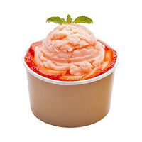 200-CT Disposable Kraft 12-OZ Ice Cream Cups - Coppetta Extra Large Hot and Cold To Go Cups: Perfect for Cafes - Eco-Friendly Recyclable Paper Cup - Wholesale Takeout Food Container