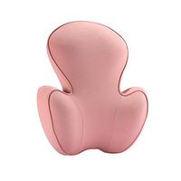 HONCENMAX Lumbar Support - Memory Foam Pillow Back Cushion - Lower Back Pain Relief - Backrest Car Seat, Home Office Chair, Recliner - Nursing Waist Spine Pink