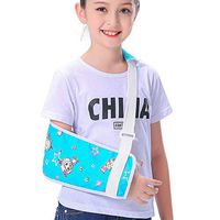 Kids Arm Sling for Boys Girls Blue Little Pleasant Goat Shoulder Sling Pretty Fashion Cute Colorful Pattern Children Child Padiatric Toddler Arm Sling Left Right Arm Support Rotator Cuff Brace (S)