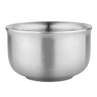 WWSHM Stainless Steel Bowl Double Anti-Scalding Food Container Korean Rice Salad Bowl Ramen Instant Noodles Soup Bowl Metal (Color : 10.5cm)