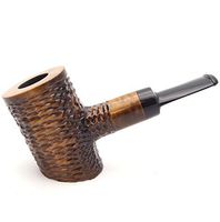 Mr. Brog Cherrywood Tobacco Pipe - Model No: 301 Cherrywood Walnut Rusticated - Pear Wood Roots - Hand Made