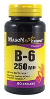 Mason Natureal Vitamin B-6 250 mg Tablets, 60 Ea