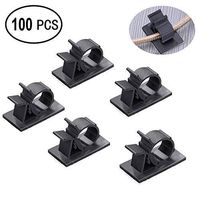 Cable Clips, Cable Management Clips, 100PCS Cable Wire Clips, Premium Adhesive Cable Clips, Adjustable Car Cable Organizer, Nylon Wire Clamps Wire Cable Holder for Car, Office and Home