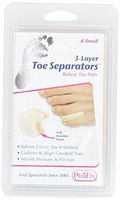 Pedifix P280 3-Layer Toe Separator - Divide Toes Gently, Mix (2 of Each Size)