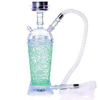 FFLOWER Hookah Set, LED Light Acrylic Hookah Cup with Portable Travel Shisha Accessories for Gift,B