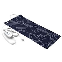 Pure Enrichment PureRelief Express Designer Series Electric Heating Pad - Fast-Heating with 4 Heat Settings, Machine-Washable Fabric and 2-Hour Auto Safety Shut-Off - Navy Graphic (12” x 24”)