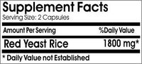 Super Red Yeast Rice 1800mg // 180 Capsules // Pure // by PureControl Supplements.