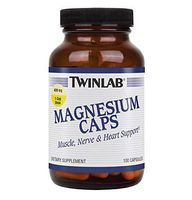 Twinlab, Magnesium, 420mg, 100 Capsules, Dietary Supplement, Muscle Nerve and Heart Support, Boost Carbohydrate Metabolism