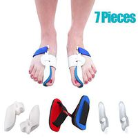 7Pcs Bunion Corrector Adjustable Splint Night Time Soft Gel for Bunion Relief, Bunion Corrector and Bunion Relief Protector Brace Kit for Big Toes, Bunion Pads, Toe Straightener, Toe Separators