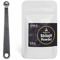 Ayure Top Grade Shilajit Powder + Measuring Spoon, 100 servings / 2 Month Supply (15gm), 100% Pure Shilajit, Extremely Potent Fulvic Acid & Trace Minerals Superfood