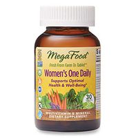 MegaFood, Women's One Daily, Daily Multivitamin and Mineral Dietary Supplement with Vitamins C, D, Folate and Iron, Non-GMO, Vegetarian, 30 Tablets (30 Servings)