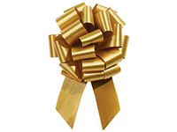 Antique Gold 2.5 Inch String Bows Gift Wrap Christmas Wedding Gift Wrap Pull Bows Pull String Bows 10 Pack Premium Gift Wrap A1BakerySupplies