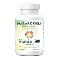 Dr. Clark Niacin 500 (Vitamin B3) Supplement, 500mg, 100 Capsules