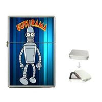 New Product BENDER Futurama Robot Flip Top Cigarette Lighter + free Case Box