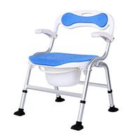 XWZJY Comfortable Potty Chair Bedside Commode Elderly Toilet Seat Safety Frame with Non-Slip Leg Pad Handles and Bucket Height Adjustable