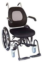 Troy Technologies | Daily Narrow Slim-Line Wheelchair (w/Footplates, Handrings & Push Handles)