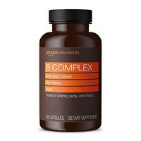 Amazon Elements B Complex, High Potency, 83% Whole Food Cultured, Supports Immune and Normal Energy Metabolism, Vegan, 65 Capsules, 2 month supply (Packaging may vary)