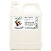 GreenHealth Macadamia Nut Oil - 32 fl oz (946 ml) Plastic Jug w/Cap - 100% Pure Carrier Oil