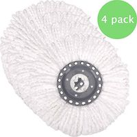 CleGuard Spin Mop Heads,4PcsAnti-Abrasive Microfibers Replacement Mop Heads for Round mop, Easy Wring and Easy Cleaning Mop Head.