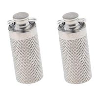 DYNWAVE 2pcs Mini Pill Box Bottle Container, Keychain,Keyring, Waterproof Pill Case
