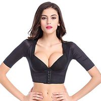 Fine Women’s Compression Sleeves Upper Arm Shaper Vest Back Shoulder Humpback Posture Corrector Bras Slimming Shapewear Crop Tops Vest Posture Corrector (Black, 90)