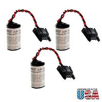 (3-Pack) 3V Lithium PLC Battery Replaces 41762, 41763, 41764, SLC5/01, SLC500, 1747BA, 1769-BA, 1769-BA2, 41761, 1769-L23-QBFC1B, 1769-L23E-QB1B, 1769-L23E-QBFC1B, 1769-L32E, 1769-L35E, COMP109