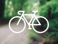 Decal - Bike Silhouette - Cycling Decal, Car Decal, Laptop Decal, Macbook Decal, Ipad Decal Decal - Bike Silhouette - Cycling Decal, Car Decal, Laptop Decal, Macbook Decal (3" x 6", White)