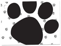 6 Pack Pooch Dog Animal Paw Print Gift Enclosure Card Cards