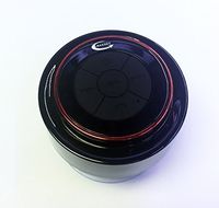 GRANDEY Shower Speaker Waterproof Speaker(IPx7) with Bluetooth, Fully Submersible & Portable Design Play Wireless Music with Crisp Audio & Deep Bass - F012 (Black-red)