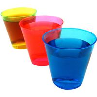 Disposable Colored Plastic Shot Cups - 2 oz: Pack of 50 Cups - Blue