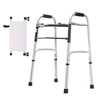 XHRHao Foldable Walker 8 Adjustable Height Levels Made of Aluminum Alloy Rollator Lightweight Shower Chair Waterproof Portable Walk Assist for Elderly Silver (Color : Silver, Size : C)