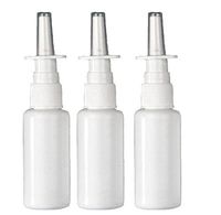 20PCS Empty White Plastic Medical Nasal Spray Bottles Refillable Pump Sprayer Container Pot For Saline Water Irrigation Wash Applications (50ML/1.7 oz)