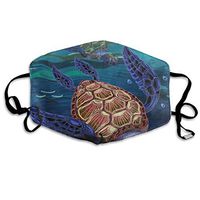 Face Mask Turtle Swim in The Sea Designer Cycling Half Face Earloop Dust Mask for Girls