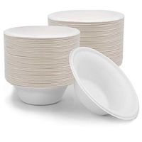 16 oz Bowls Disposable 125 PK Sturdy Biodegradable Eco Friendly Sugarcane Bagasse