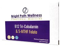 B12 Tri-Cobolamin Plus 5-MTHF Folate - Bioavailable - 60 Lozenges - Non-GMO