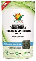 Viesun Organic Pure Spirulina - 600 mg Tablets 150 Count - Vegan, Non-GMO - Nature's Green Superfood Supplement with Multivitamin