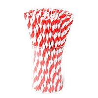 Paper Drink Straws Biodegradable Red - Gender Reveal Party Supplies 100 Pcs Eco-frendly Straws Bulk for Party Supplies | Birthday | Wedding | Bridal | Baby Shower | DIY Idea