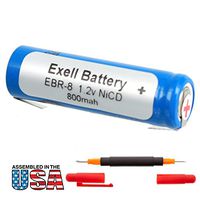Exell 1.2V Razor Battery for Norelco RonsonWindmereBraun Razors Braun Types: 5556 5561 5563 Braun Models: 2500 2501 2505 2514 2515 2520 2525 2530 Norelco 600RX Ronson RFS-3 Windmere RFS3 Razor-8