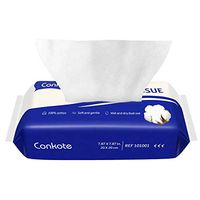 Conkote Large Cotton Wipes, Extra Thick, 100% Cotton, Wet and Dry Use, Soft Cotton Tissues for Sensitive Skin, 1 Pack