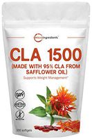 Maximum Strength CLA Supplements (CLA Pills), 1500mg Per Serving, 300 Softgels, with Conjugated Linoleic Acid, Natural Weight Loss and Fat Burn Support, No GMOs and Made in USA