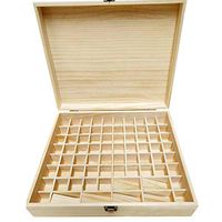 HUAhuako Wooden Essential Oil Box, Solid Natural Wood Storage Case Container Organizer for Yourself or Friends B