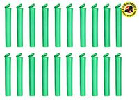 EZtube 20-Pack Squeeze Top Joint Blunt Cigarette Doob Tube Holder Waterproof Airtight Smell Proof Odor Sealing Container (Green, Large)